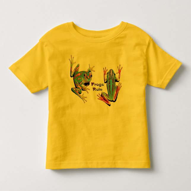 Camisetas del niño de la regla de las ranas (Anverso)
