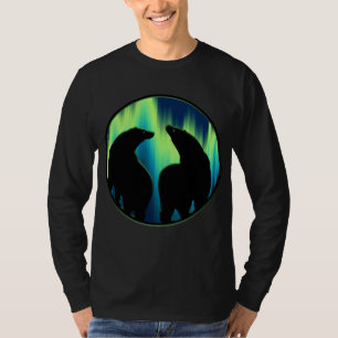 Camisetas del oso de la aurora boreal de la camisa