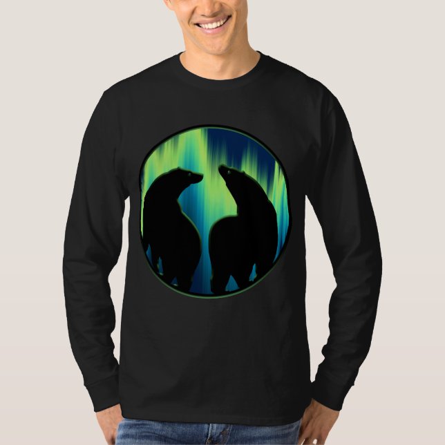 Camisetas del oso de la aurora boreal de la camisa (Anverso)