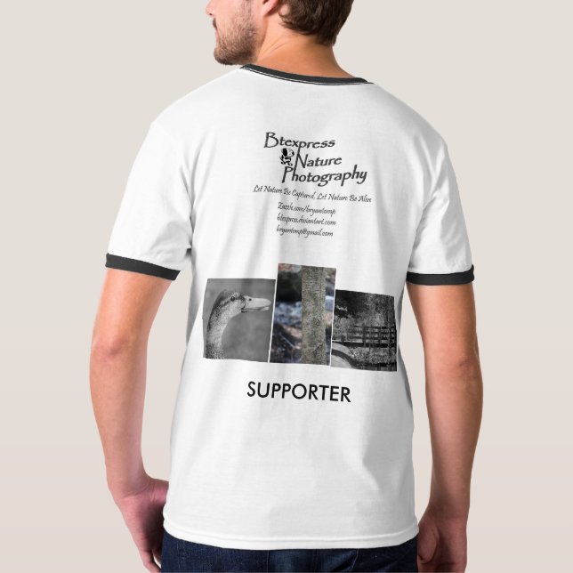 Camisetas del partidario de la fotografía de la (Reverso completo)