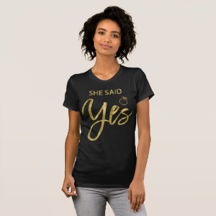 Camisetas del Partido Bachelorette con Efecto Oro 
