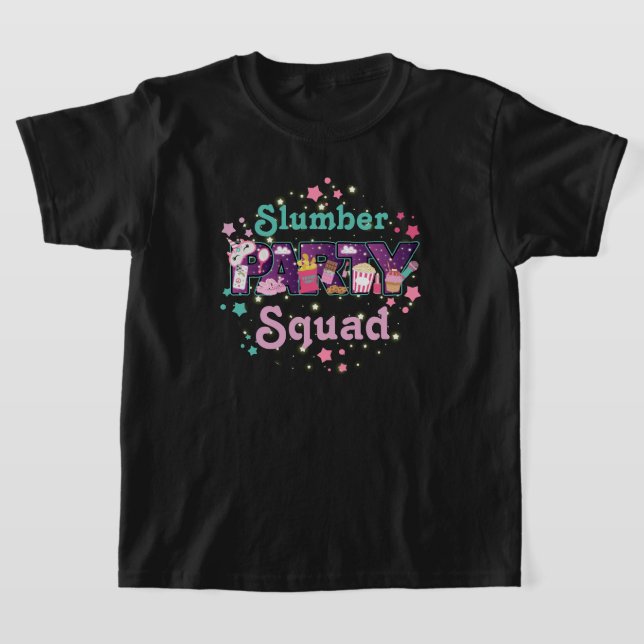 Camisetas del partido de cumpleaños Slumber Fiesta (Distribución)