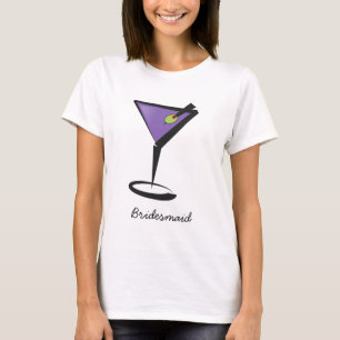 Camisetas del partido de novias Martini bridesmaid