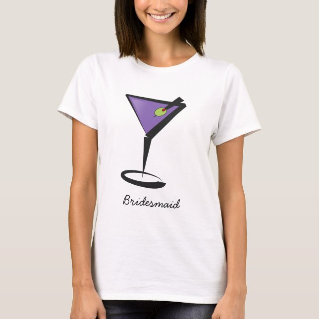Camisetas del partido de novias Martini bridesmaid (Anverso)