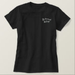 Camisetas del partido matrimonial Embroidered<br><div class="desc">Camisetas de la fiesta de bodas bordadas de la dama de honor</div>