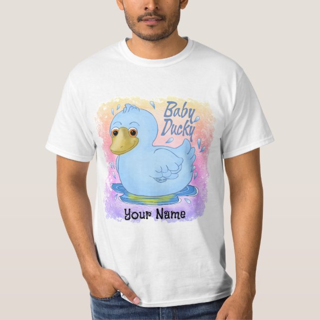 Camisetas del pato azul caucho (Anverso)