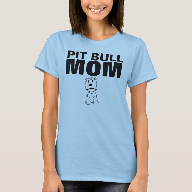 Camisetas del perro de la MAMÁ del PITBULL (Anverso)