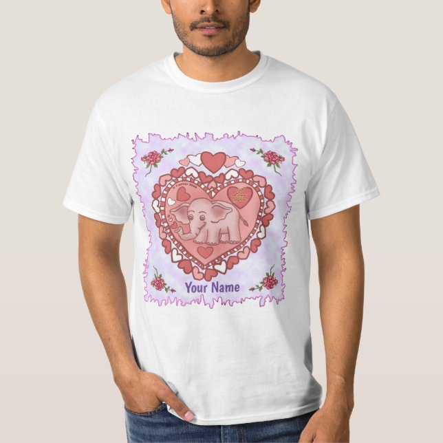 Camisetas del personalizado Baby Elephant Love (Anverso)