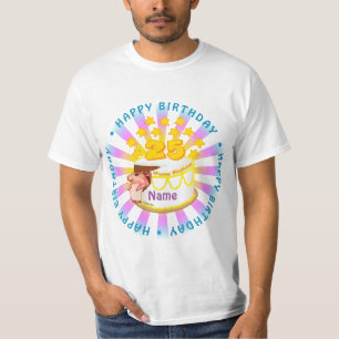 camisetas del personalizado de cumpleaños de 25 añ
