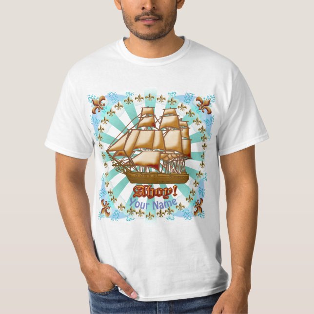 Camisetas del personalizado Ship Ahoy (Anverso)