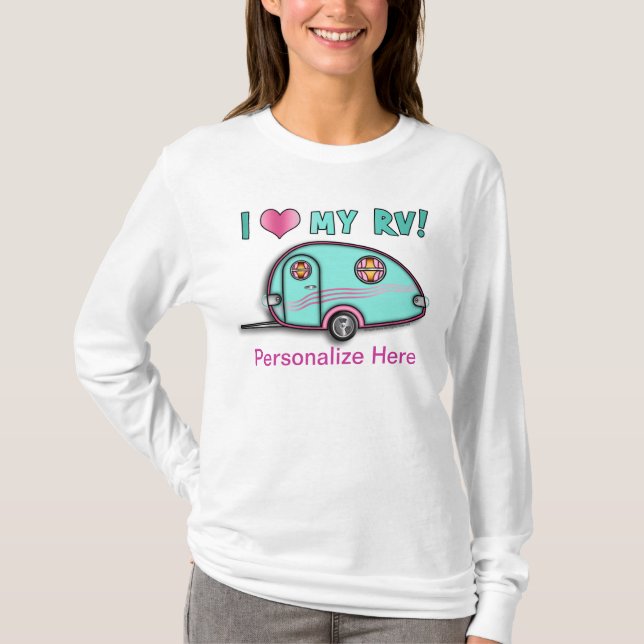 CAMISETAS del remolque del viaje del descenso rv (Anverso)