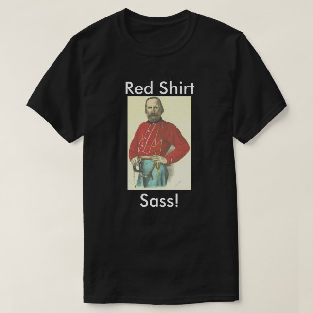 Camisetas del rojo de Garibaldi (Diseño del anverso)