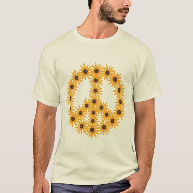 Camisetas del signo de la paz del girasol (Anverso)