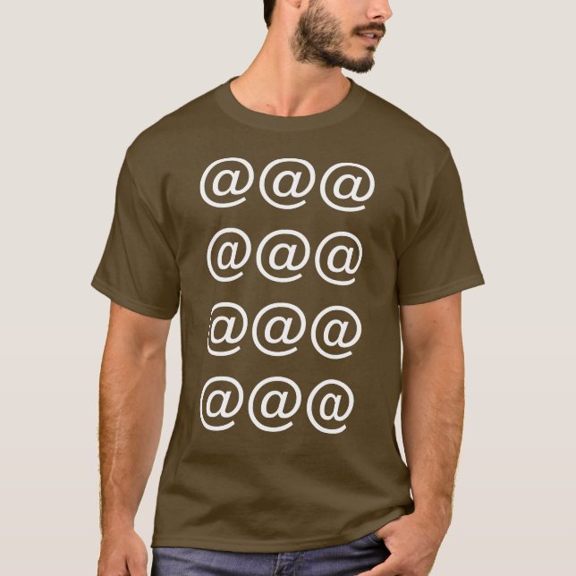 Camisetas del símbolo del teclado de ordenador @ (Anverso)