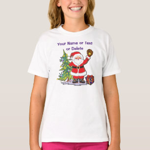 Camisetas del softball del navidad de Santa de los