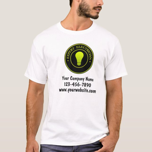 Camisetas del trabajo del electricista (Anverso)