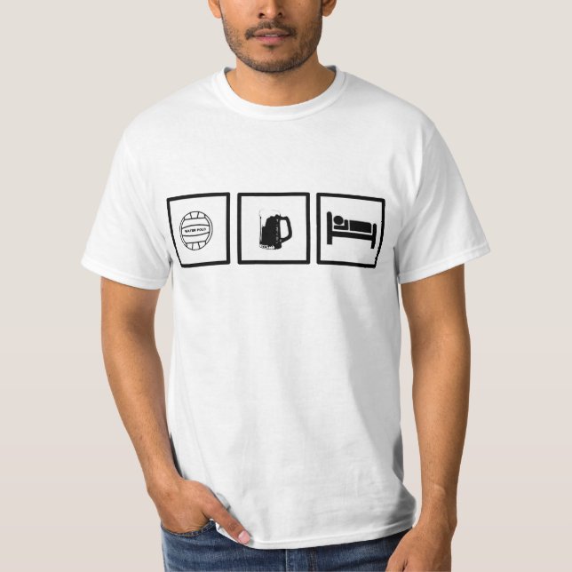 Camisetas del water polo - juego - bebida - cama (Anverso)