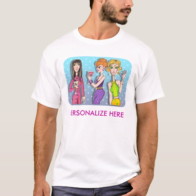 Camisetas destruidas - tres divas de Martini (Anverso)