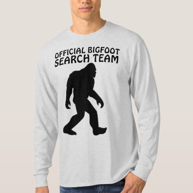 Camisetas divertidas BIGFOOT, EQUIPO DE BÚSQUEDA (Anverso)