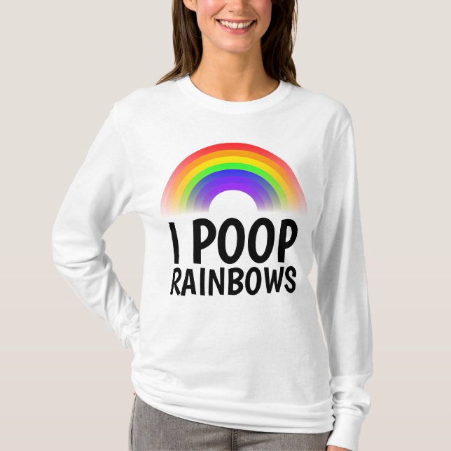 Camisetas divertidas CACA ARCOIRIS (Anverso)