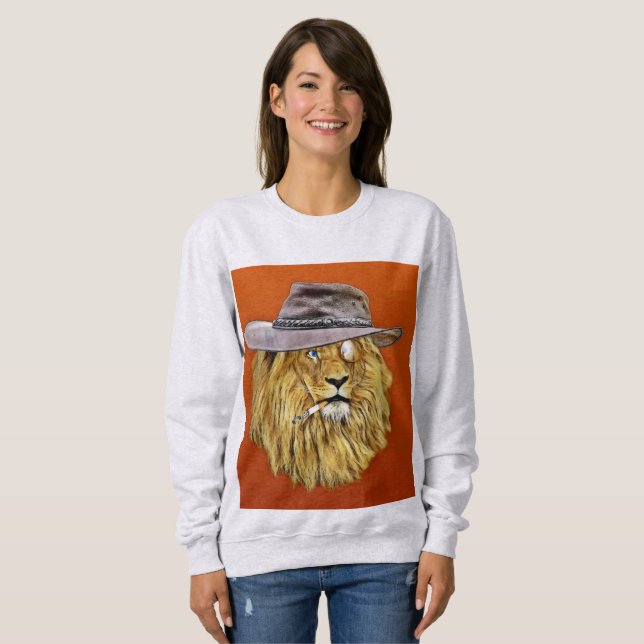 Camisetas divertidas, cigarrillo de fumar de LEÓN (Anverso completo)