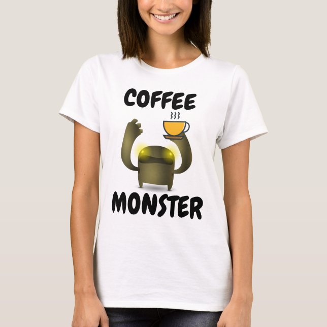 Camisetas divertidas de COFFEE MONSTER (Anverso)
