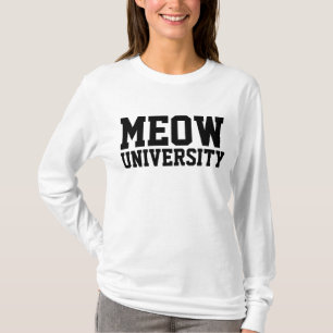 CAMISETAS DIVERTIDAS DE GATO DE LA UNIVERSIDAD MEO
