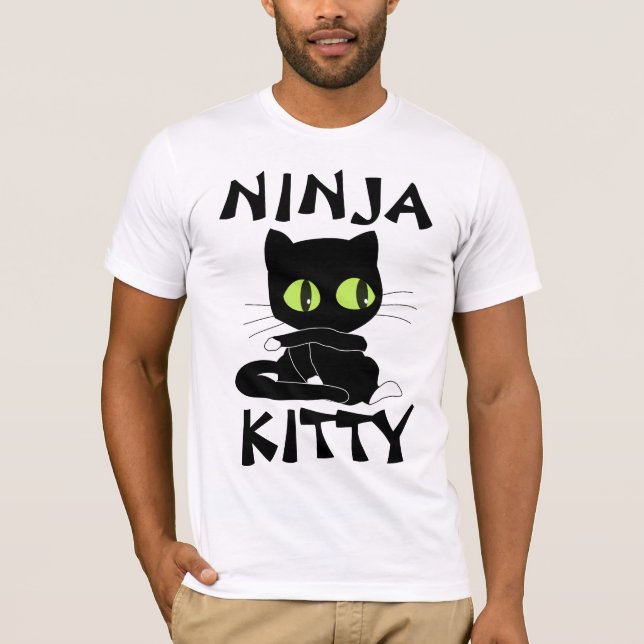 Camisetas divertidas de GATO NINJA (Anverso)