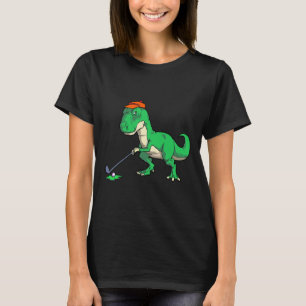 Camisetas divertidas de golf con regalos de dinosa