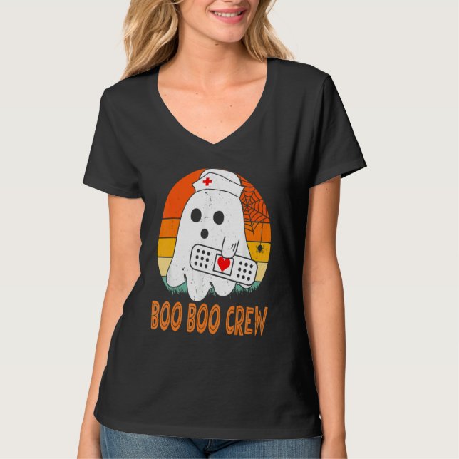 Camisetas divertidas de Halloween para enfermera f (Anverso)