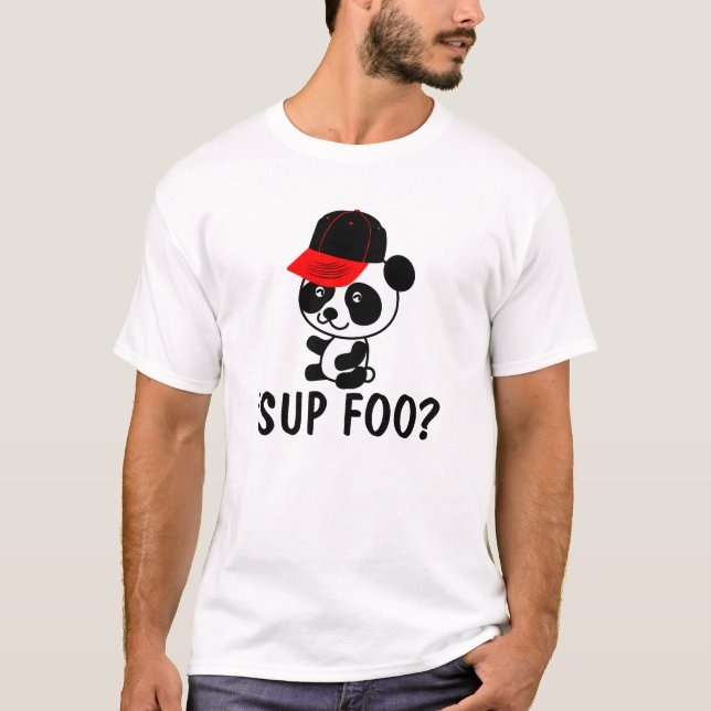 Camisetas divertidas de Hip Hop Panda Bear (Anverso)
