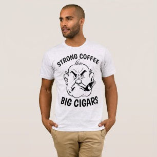 Camisetas divertidas de los hombres de CIGAR y COF