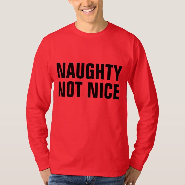 Camisetas divertidas de Navidad MALAS NO SIMPÁTICA (Anverso)