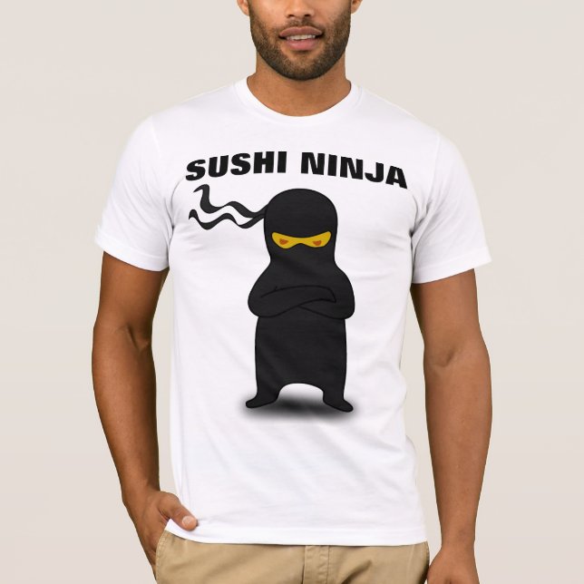 Camisetas divertidas de NINJA del SUSHI (Anverso)