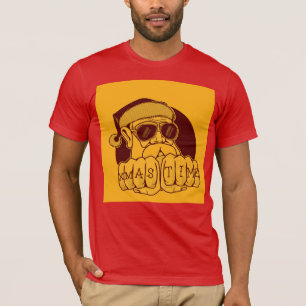 CAMISETAS DIVERTIDAS DE PAPÁ NOEL GÁNSTER DE NAVID