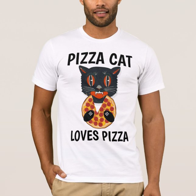 Camisetas divertidas de PIZZA CAT (Anverso)