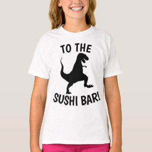 Camisetas divertidas de SUSHI, tés de Dinosuar