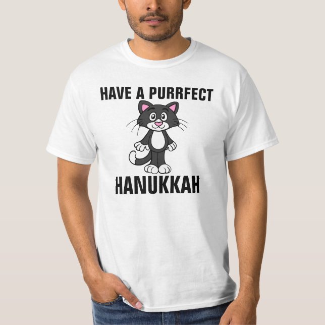 Camisetas divertidas del CAT de Jánuca Chanukah, (Anverso)