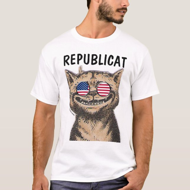 Camisetas divertidas del CAT del republicano de (Anverso)