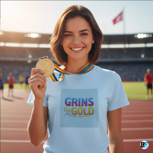 Camisetas divertidas Grins for Gold
