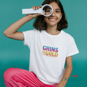 Camisetas divertidas Grins for Gold