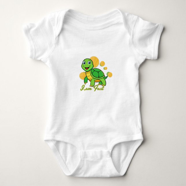 Camisetas divertidas para bebé "soy rápido" (Anverso)