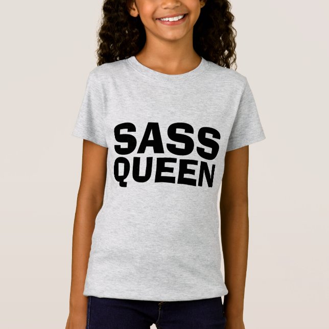 Camisetas divertidas para Chicas, SASS QUEEN (Anverso)