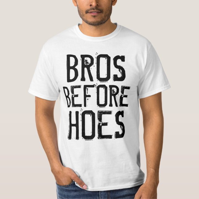Camisetas divertidas para hombres, BROS ANTES DE H (Anverso)
