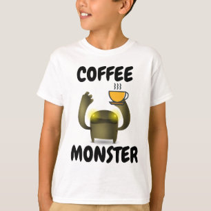 Camisetas divertidas para niños COFFEE MONSTER