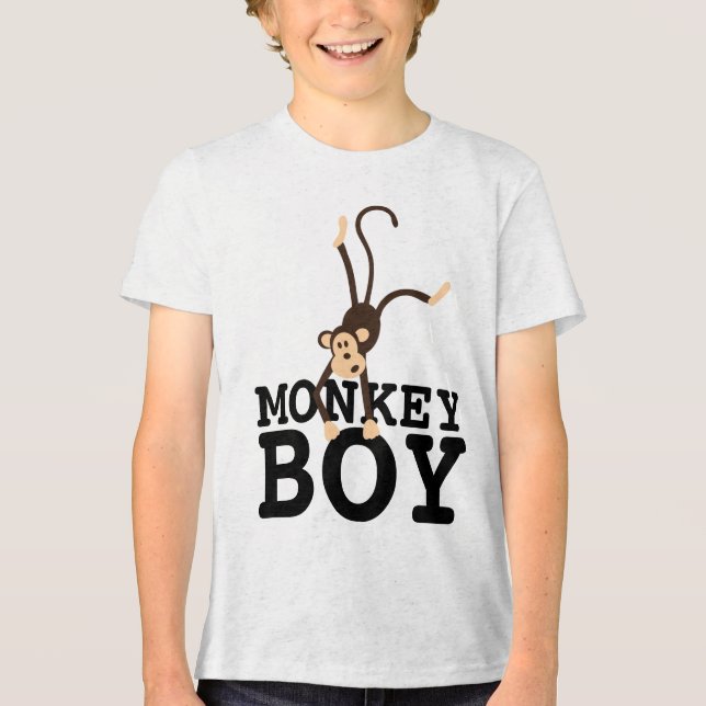 CAMISETAS DIVERTIDAS PARA NIÑOS, MONKEY BOY (Anverso)