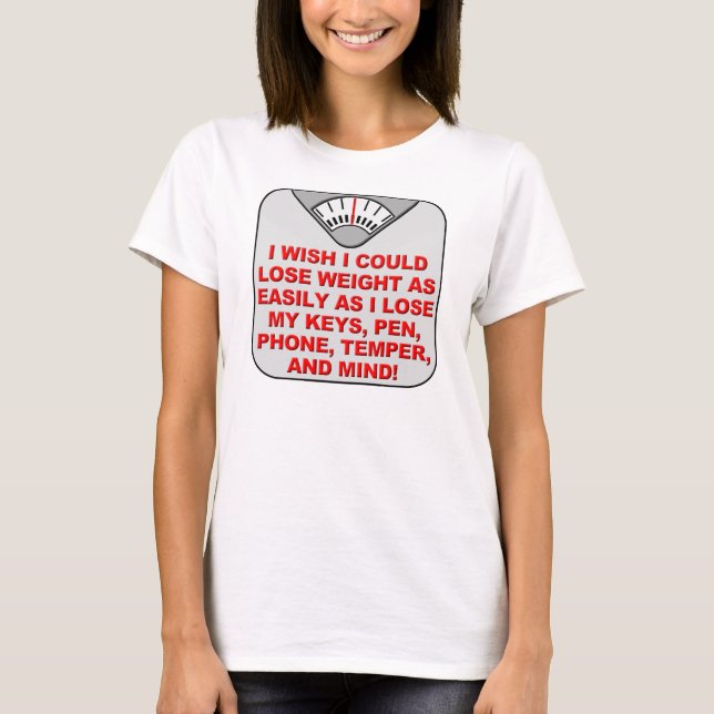 Camisetas Divertidas para Perder Peso y Mi Mente (Anverso)