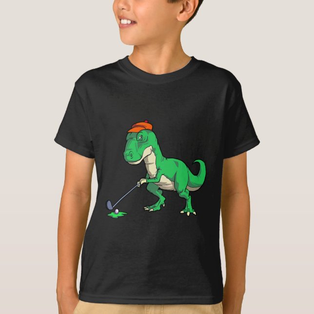 Camisetas Divertidas Regalos De Golf De Dinosaurio (Anverso)