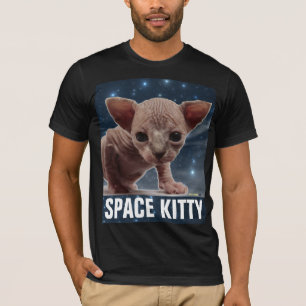 Camisetas divertidas SPACE CAT Hairless Sphnix