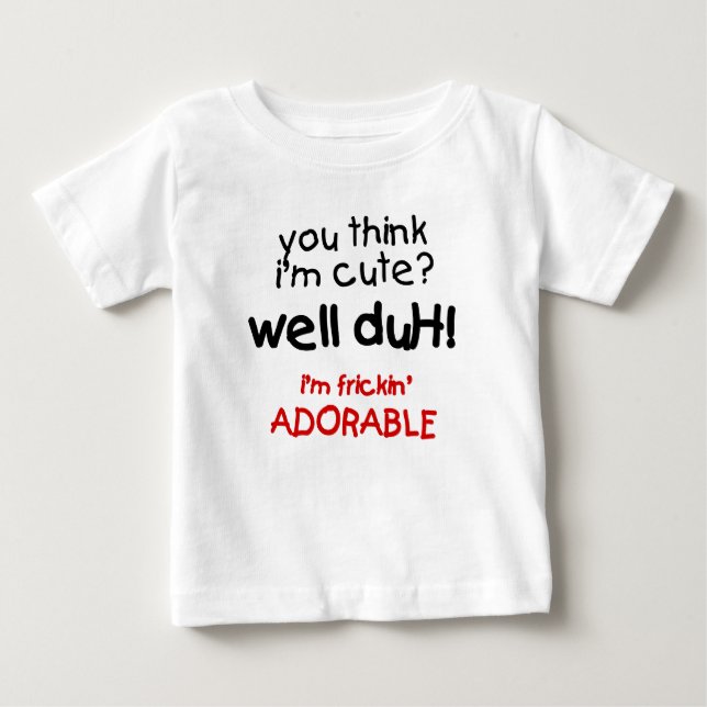 Camisetas divertido adorable del bebé de Frickin (Anverso)